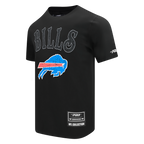NFL BUFFALO BILLS REBEL ATHLETICS STACKED LOGO MEN'S SJ TEE (BLACK)