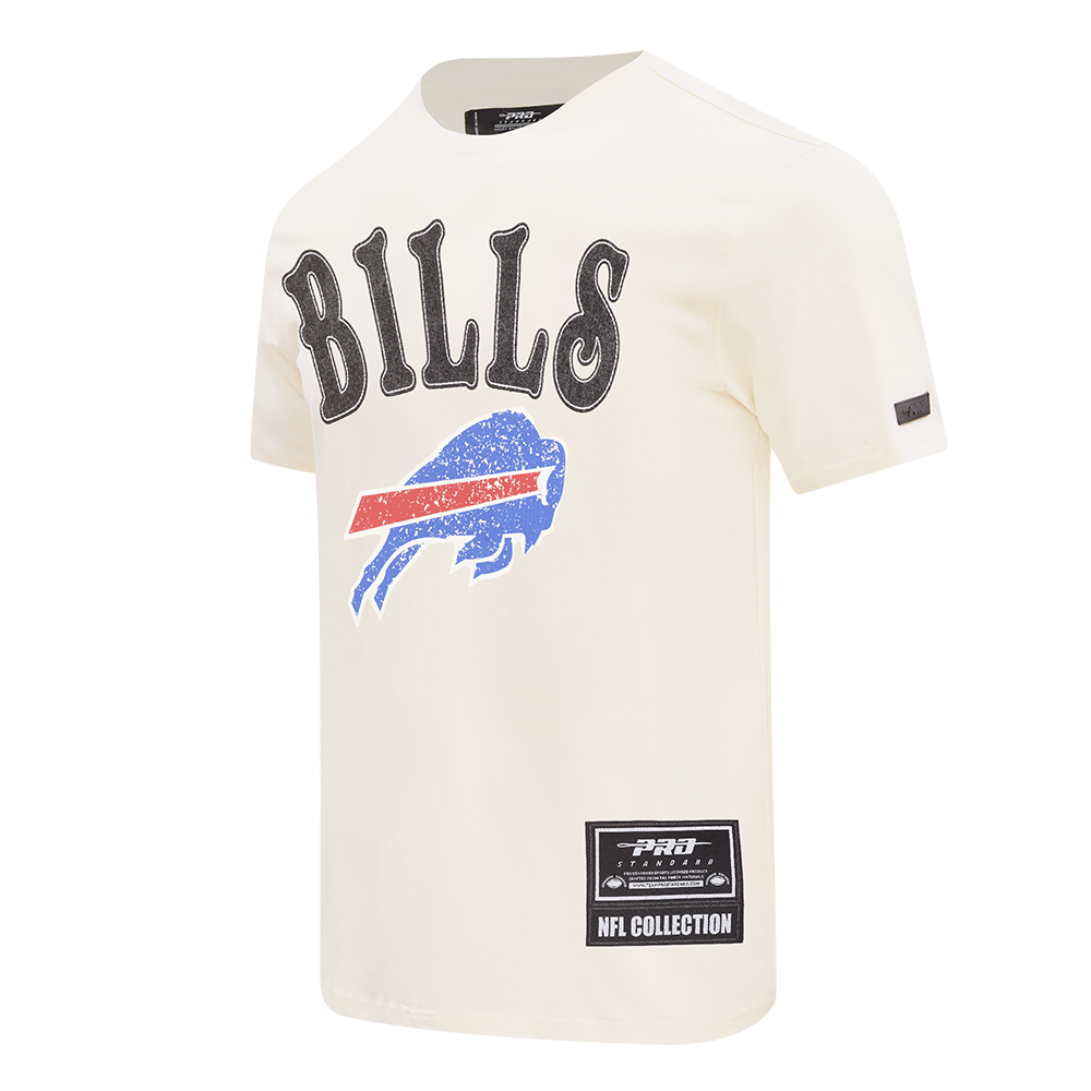 BUFFALO BILLS REBEL ATHLETICS STACKED LOGO MEN'S SJ TEE (EGGSHELL)