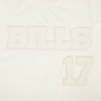 NFL BUFFALO BILLS JOSH ALLEN #17 NEUTRAL PNN T-SHIRT EN JERSEY DE COTON À ÉPAULES TOMBANTES POUR HOMME (COQUILLE D'ŒUF)