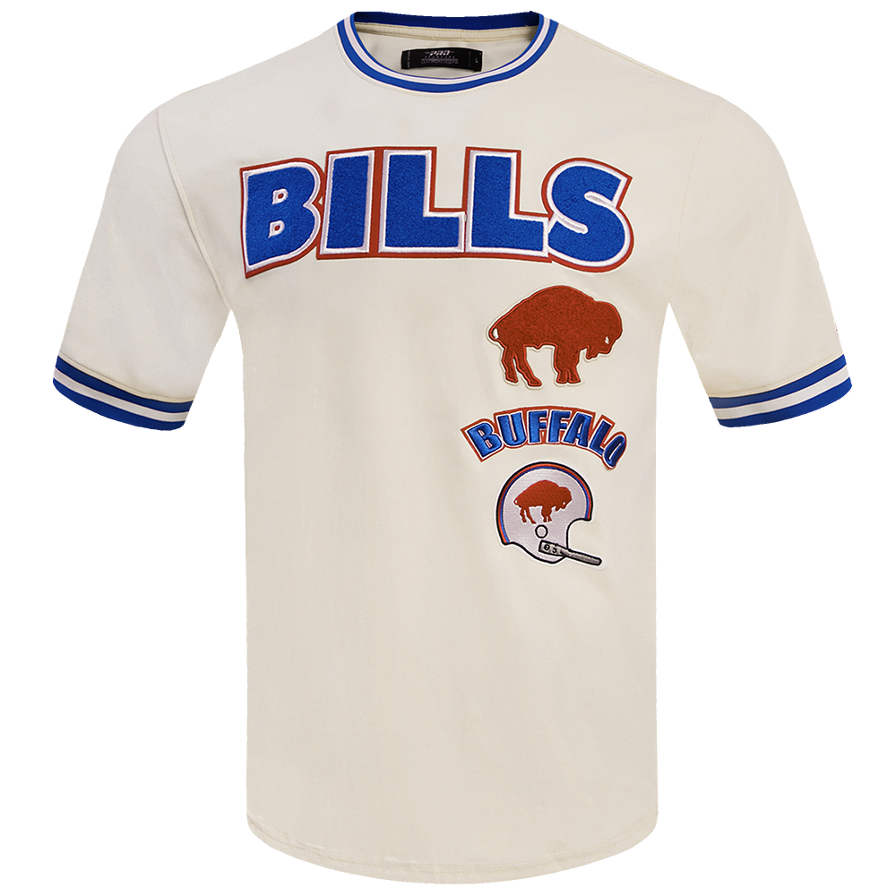 NFL BUFFALO BILLS RETRO CLASSIC MEN'S TEE (EGGSHELL/ ROYAL BLUE)