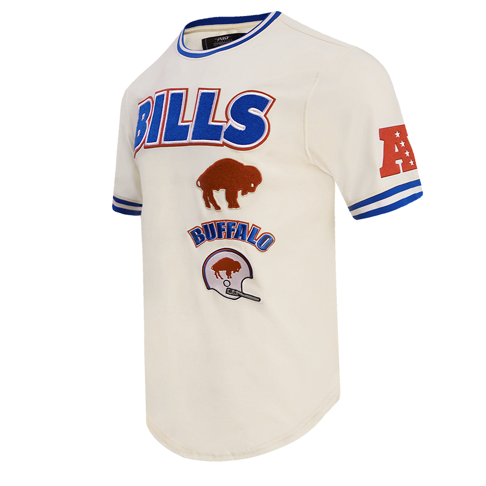 NFL BUFFALO BILLS RETRO CLASSIC MEN'S TEE (EGGSHELL/ ROYAL BLUE)