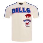 NFL BUFFALO BILLS RETRO CLASSIC T-SHIRT À RAYURES POUR HOMME (COQUILLE D'ŒUF/BLEU ROYAL)