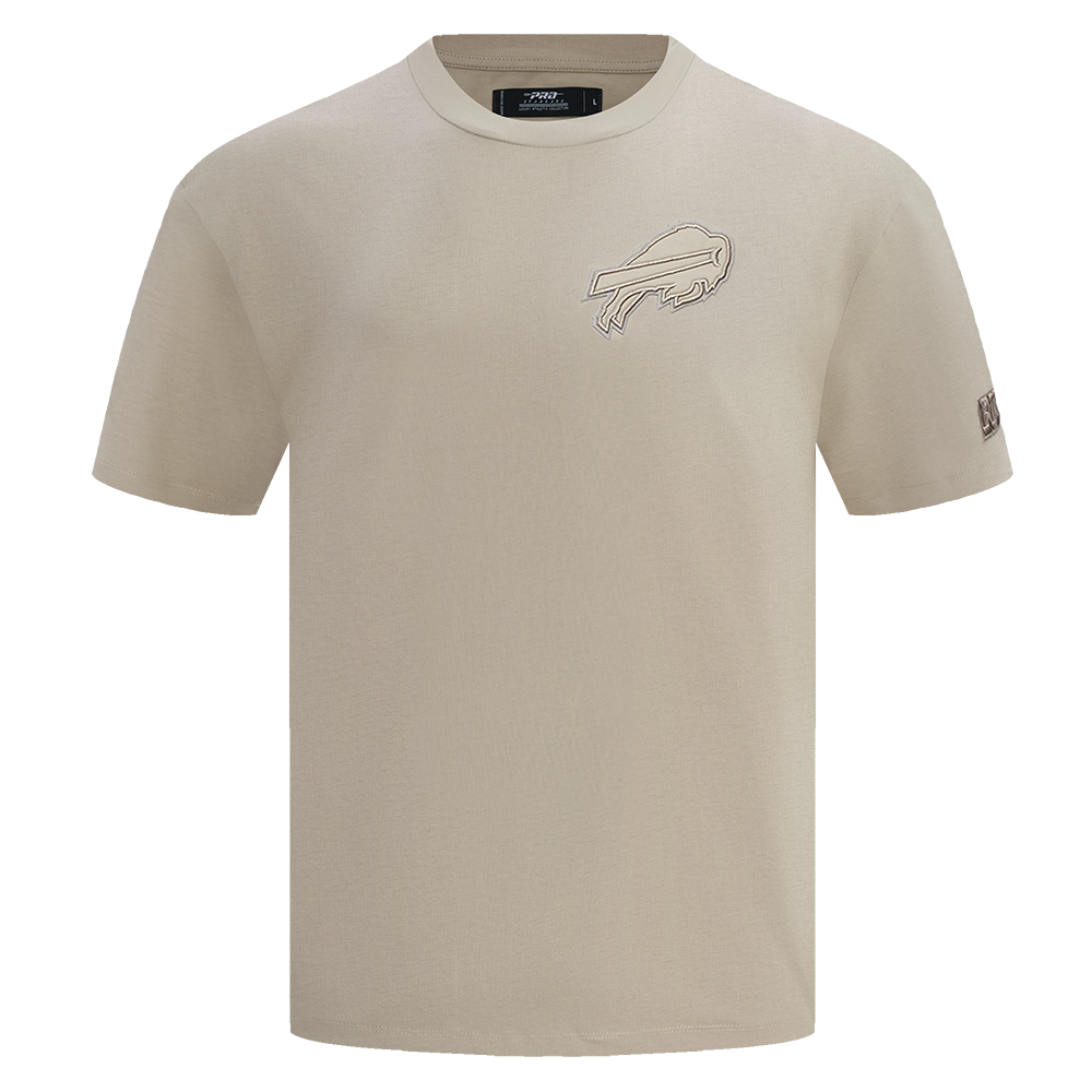 NFL BUFFALO BILLS NEUTRAL COTTON JERSEY DROP SHOULDER TEE (TAUPE)