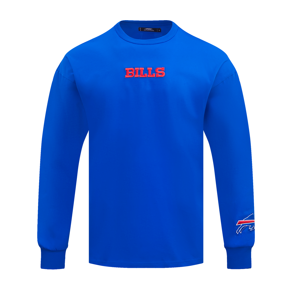 NFL BUFFALO BILLS WINGSPAN MEN'S DROP SHOULDER LONG SLEEVE TEE (ROYAL BLUE)