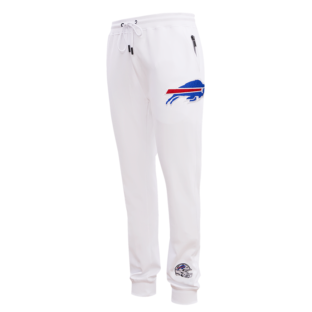 NFL BUFFALO BILLS CLASSIC CHENILLE PANTALON JOGGER POUR HOMME (BLANC)