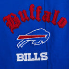 NFL BUFFALO BILLS OLD ENGLISH PANTALON OUATÉ POUR HOMME (BLEU ROYAL)