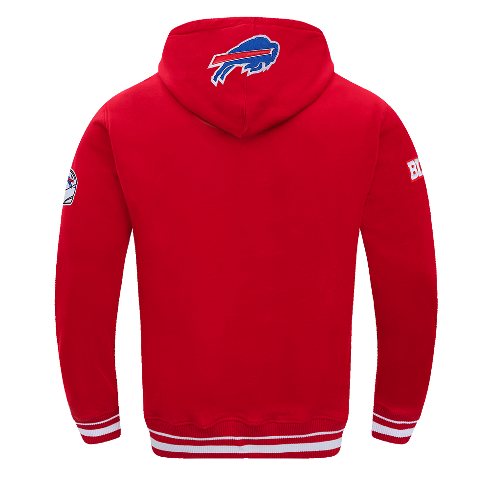 NFL BUFFALO BILLS SCRIPT TAIL CHANDAIL À CAPUCHON EN MOLLETON CÔTELÉ POUR HOMME (ROUGE)