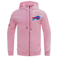 NFL BUFFALO BILLS CLASSIC CHENILLE CHANDAIL À CAPUCHON À GLISSIÈRE (ROSE)