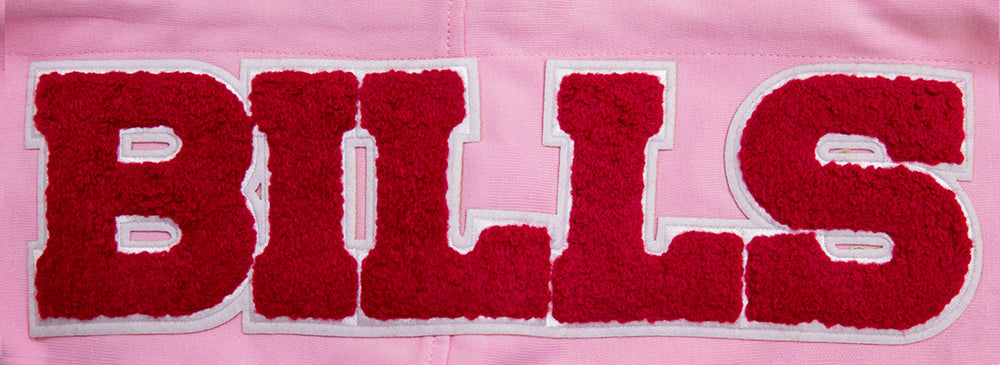 NFL BUFFALO BILLS CLASSIC CHENILLE CHANDAIL À CAPUCHON À GLISSIÈRE (ROSE)