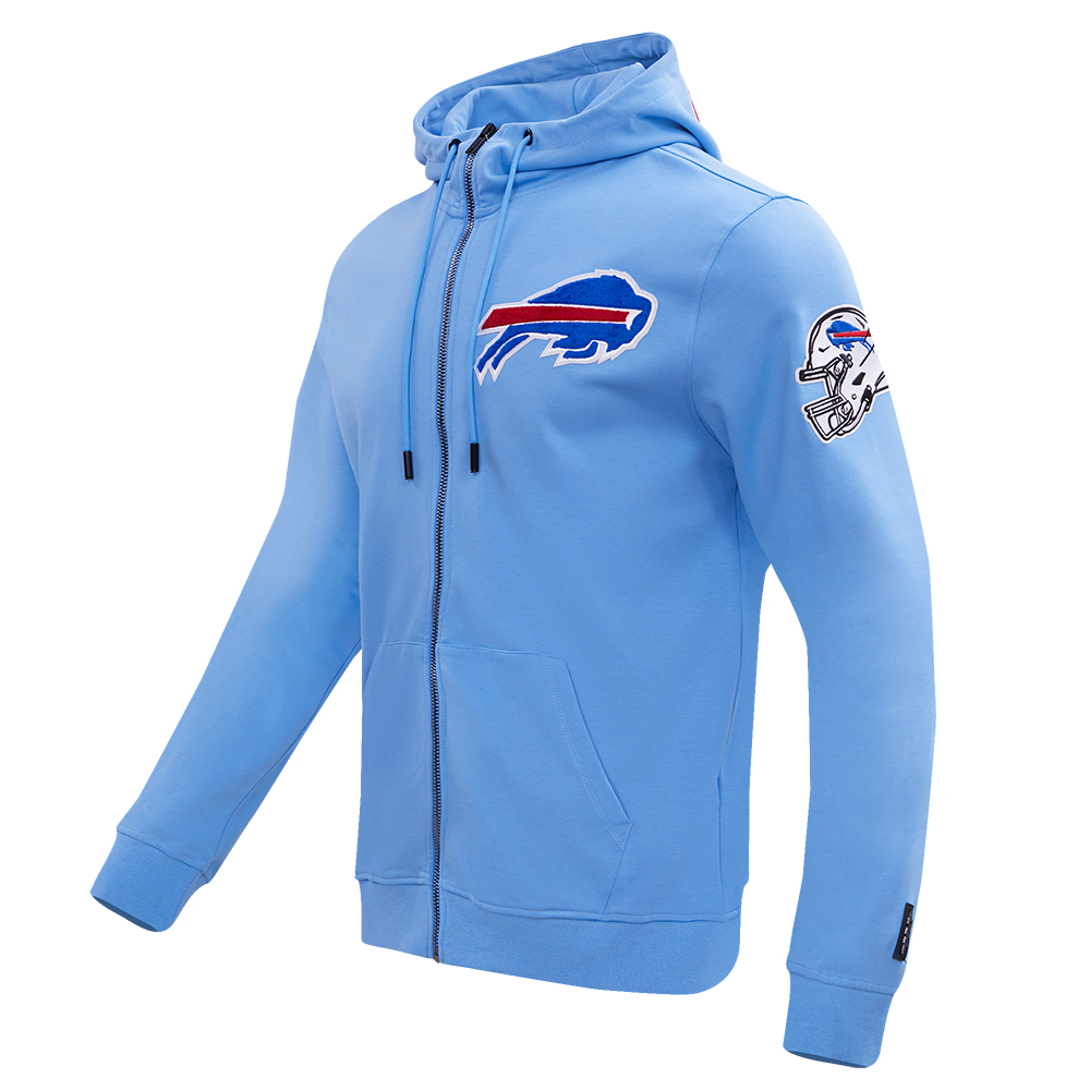 NFL BUFFALO BILLS CLASSIC CHENILLE FULL ZIP HOODIE  (UNIVERSITY BLUE)