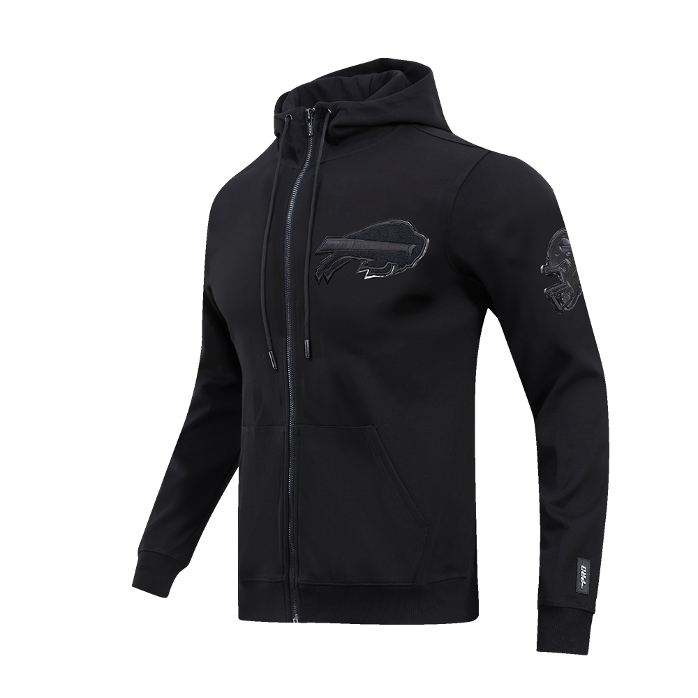 NFL BUFFALO BILLS TRIPLE BLACK FULL ZIP HOODIE  (TRIPLE BLACK)