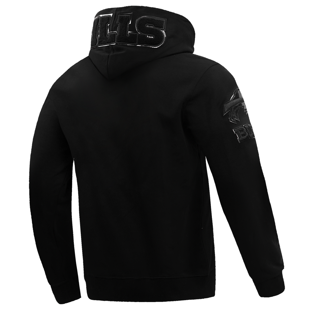 NFL BUFFALO BILLS TRIPLE BLACK MEN'S PULLOVER HOODIE (TRIPLE BLACK)