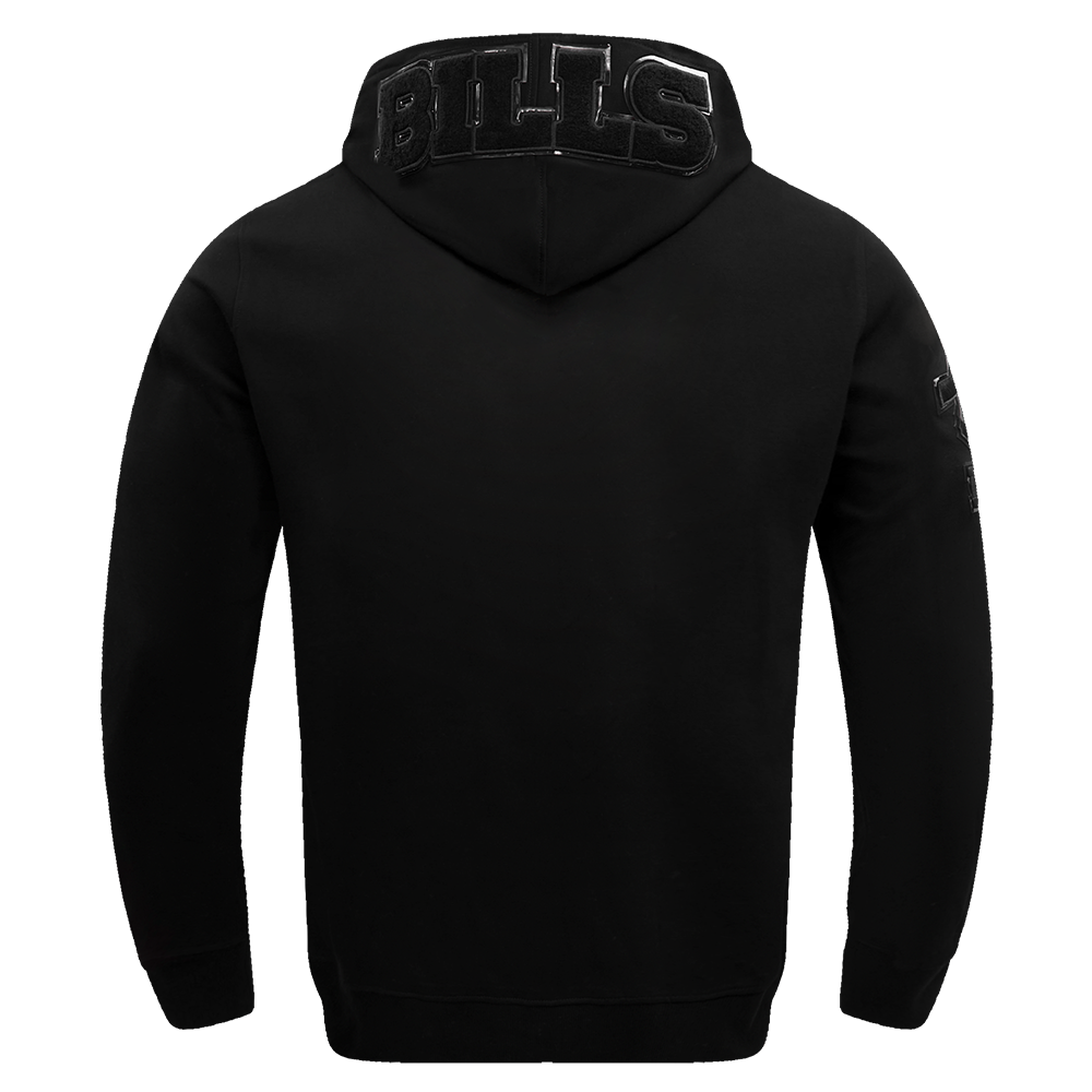 NFL BUFFALO BILLS TRIPLE BLACK MEN'S PULLOVER HOODIE (TRIPLE BLACK)