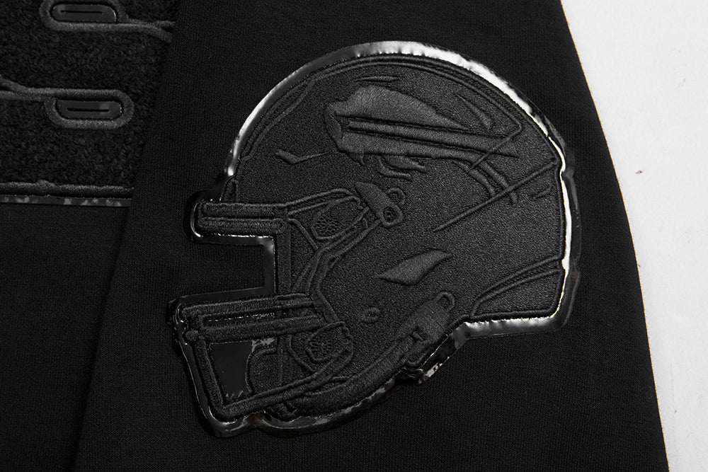 NFL BUFFALO BILLS TRIPLE BLACK MEN'S PULLOVER HOODIE (TRIPLE BLACK)