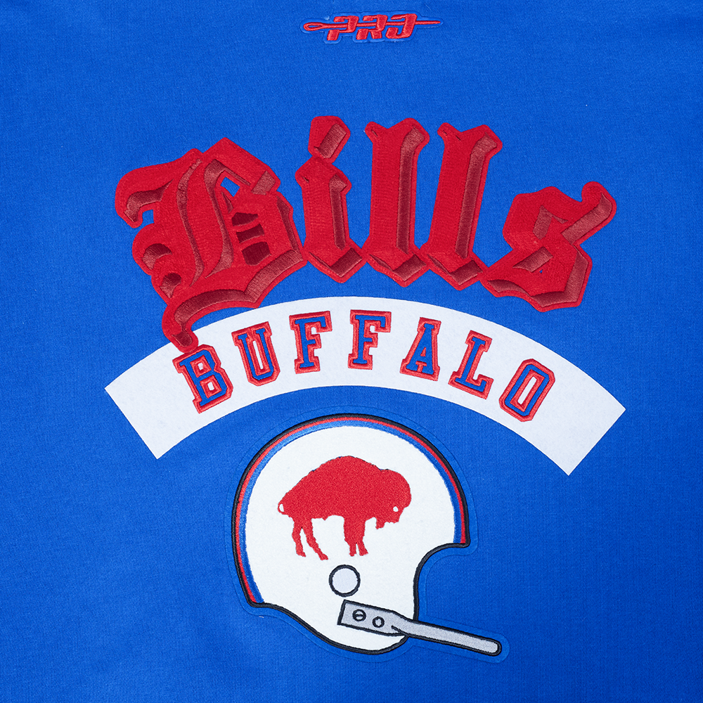 NFL BUFFALO BILLS BEST OF MEN'S DROP SHOULDER FLC PO HOODIE (ROYAL BLUE)