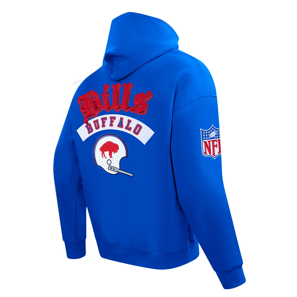 NFL BUFFALO BILLS BEST OF MEN'S DROP SHOULDER FLC PO HOODIE (ROYAL BLUE)