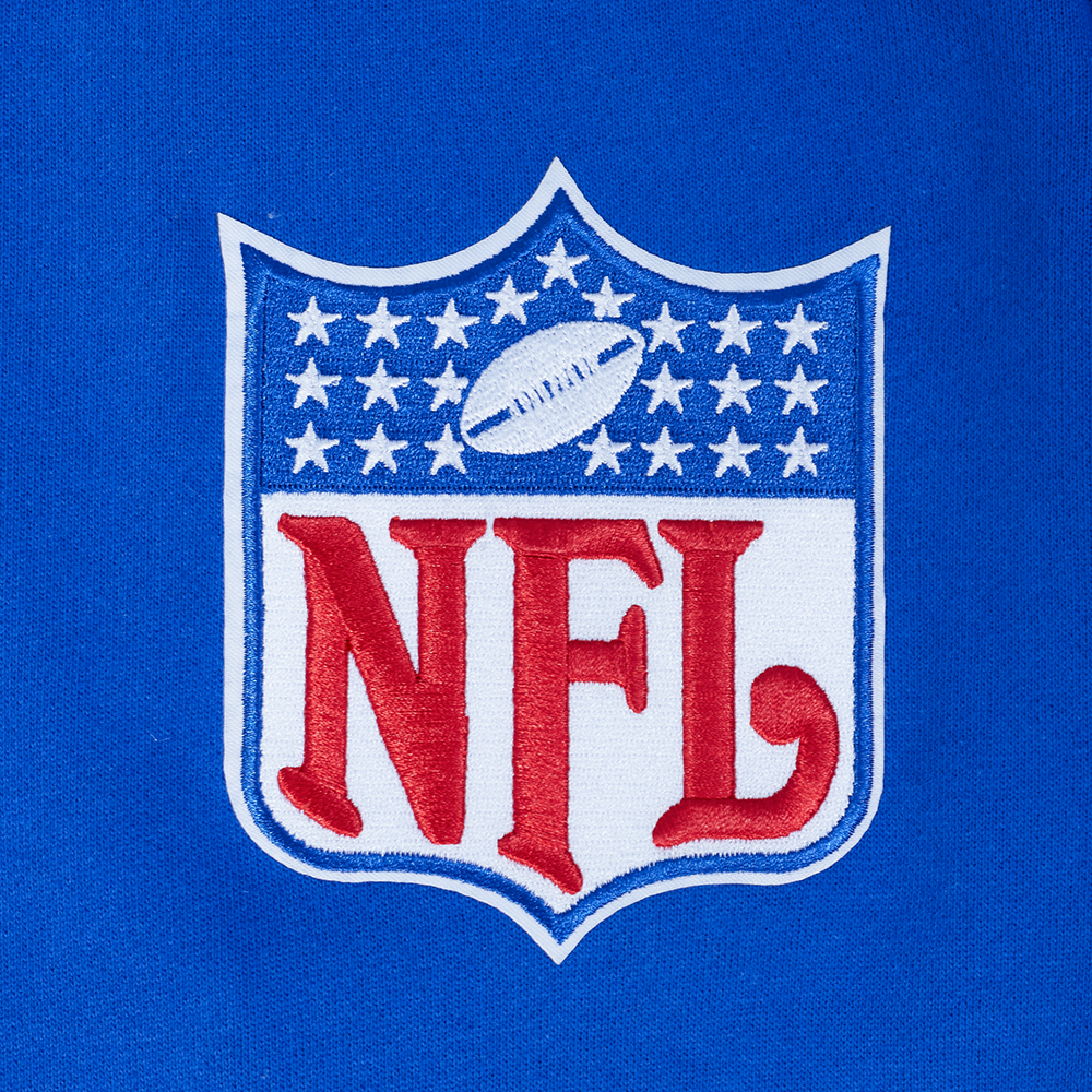 NFL BUFFALO BILLS BEST OF MEN'S DROP SHOULDER FLC PO HOODIE (ROYAL BLUE)