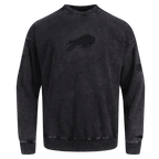 NFL BUFFALO BILLS WASHED CLASSIC CHANDAIL OUATÉ À COL ROND POUR HOMME (NOIR DÉLAVÉ)