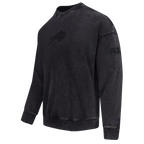NFL BUFFALO BILLS WASHED CLASSIC CHANDAIL OUATÉ À COL ROND POUR HOMME (NOIR DÉLAVÉ)