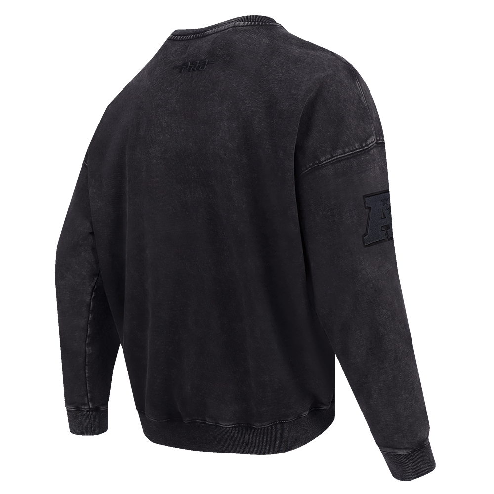 NFL BUFFALO BILLS WASHED CLASSIC CHANDAIL OUATÉ À COL ROND POUR HOMME (NOIR DÉLAVÉ)