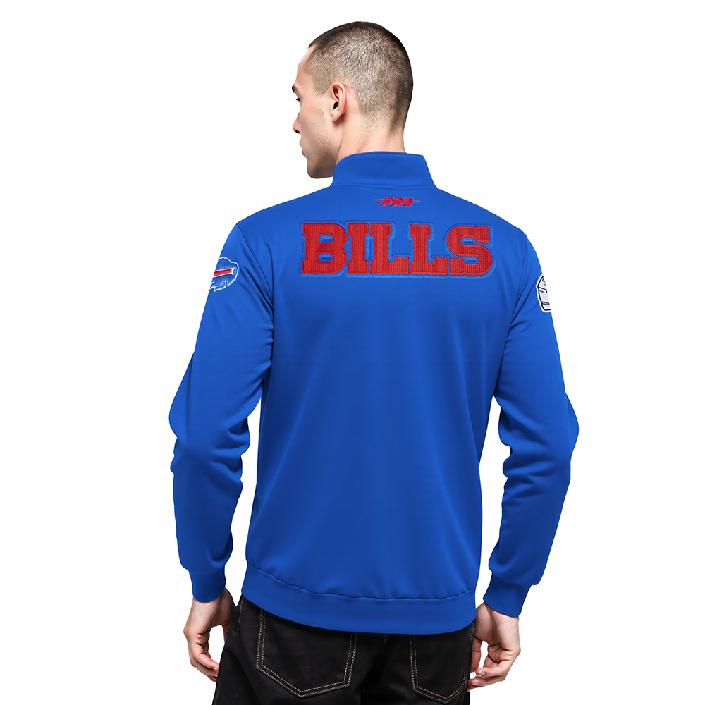 NFL BUFFALO BILLS CITY ARCH HAUT EN MOLLETON À GLISSIÈRE AU QUART POUR HOMME (BLEU ROYAL)