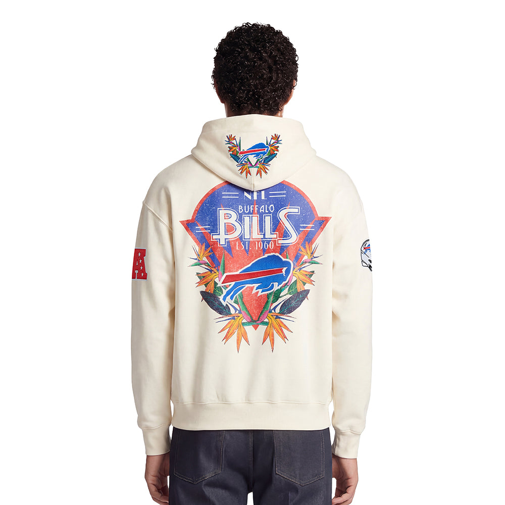 NFL BUFFALO BILLS PARADISE MEN'S PULL OVER HOODIE (EGGSHELL)