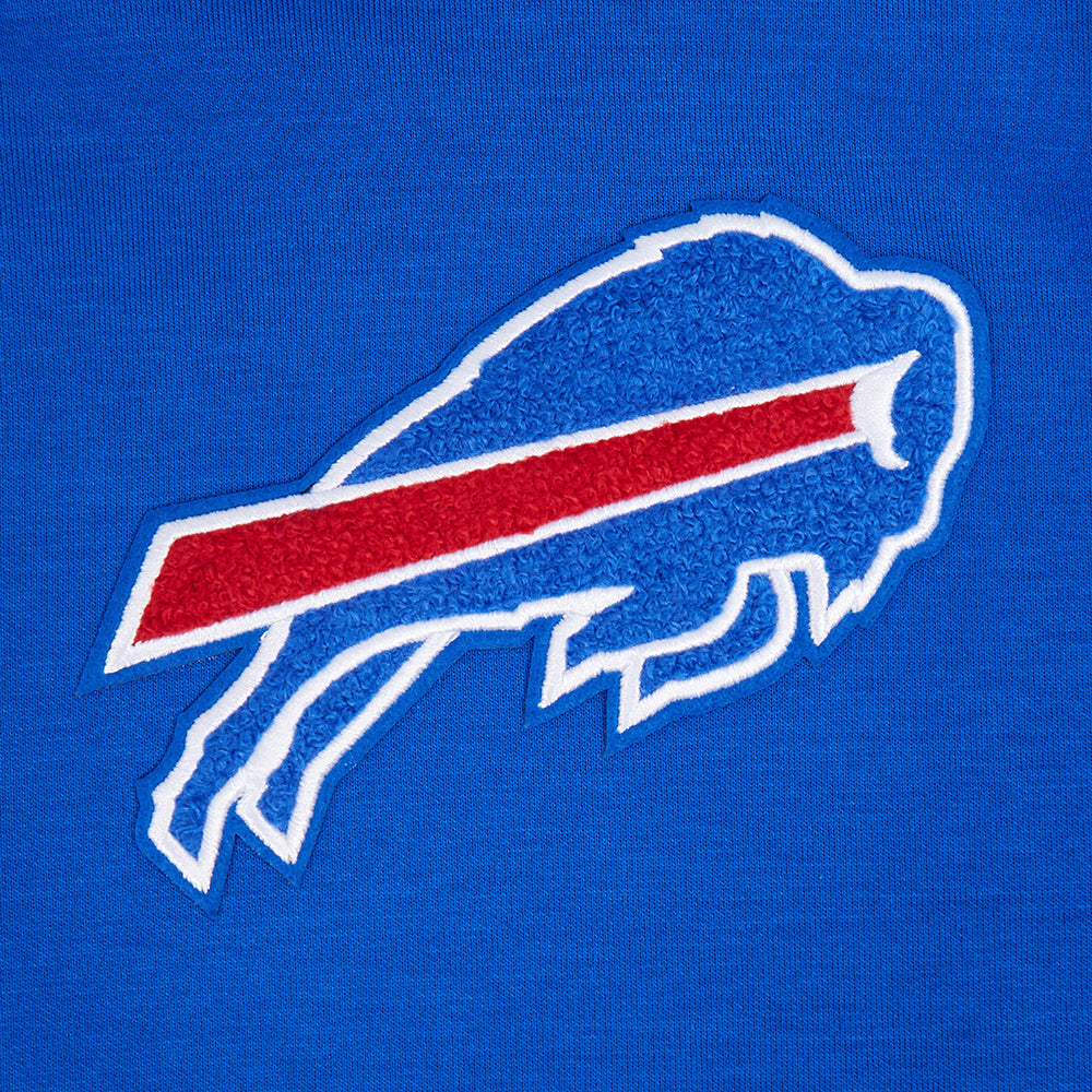 NFL BUFFALO BILLS CLASSIC CHENILLE MEN'S FULL ZIP HOODIE (ROYAL BLUE)