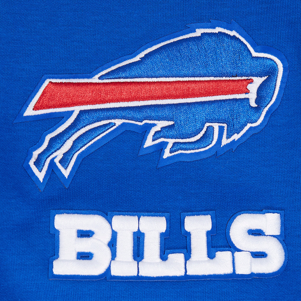 NFL BUFFALO BILLS CLASSIC CHENILLE MEN'S FULL ZIP HOODIE (ROYAL BLUE)