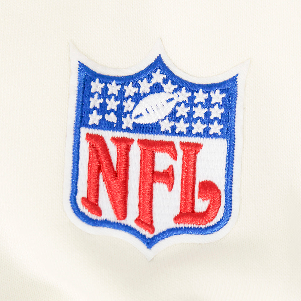 NFL BUFFALO BILLS RETRO CLASSICS MEN'S PULLOVER HOODIE (EGGSHELL/ROYAL BLUE)