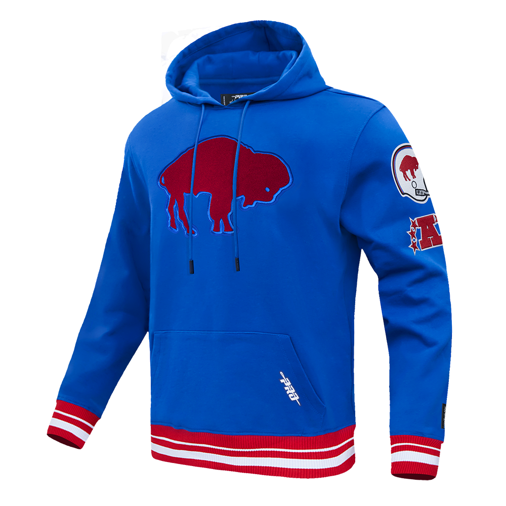 NFL BUFFALO BILLS RETRO CLASSICS CHANDAIL À CAPUCHON POUR HOMME (BLEU ROYAL/ROUGE)