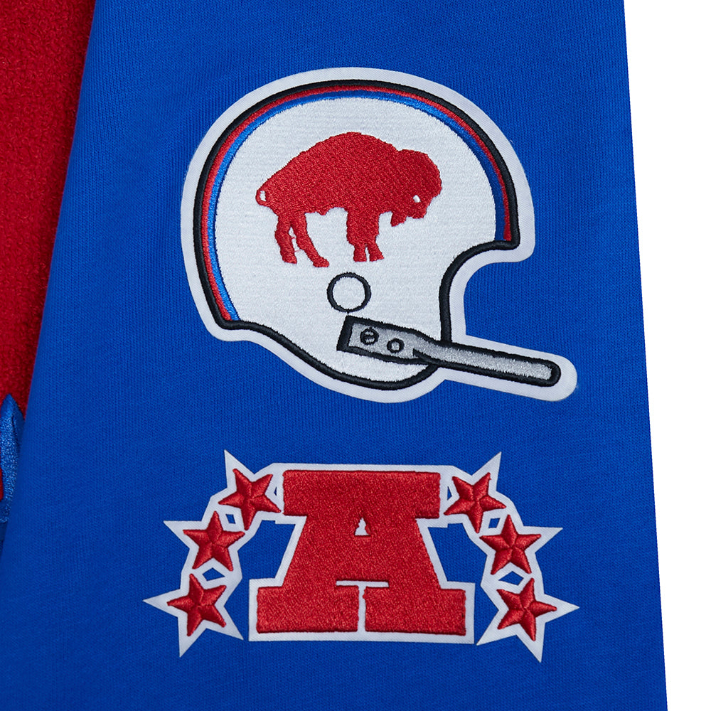 NFL BUFFALO BILLS RETRO CLASSICS CHANDAIL À CAPUCHON POUR HOMME (BLEU ROYAL/ROUGE)