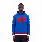 NFL BUFFALO BILLS RETRO CLASSICS CHANDAIL À CAPUCHON POUR HOMME (BLEU ROYAL/ROUGE)