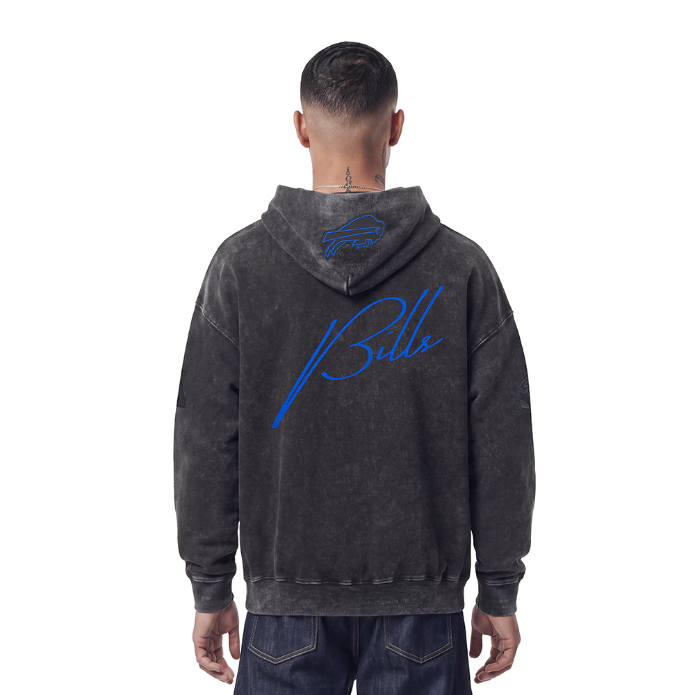 NFL BUFFALO BILLS ECLIPSE CHANDAIL À CAPUCHON POUR HOMME (NOIR DÉLAVÉ)