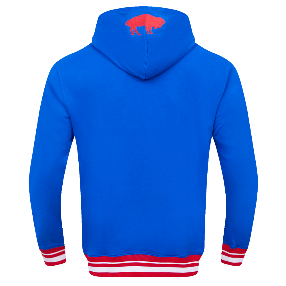 NFL BUFFALO BILLS RETRO CLASSIC MEN'S PULLOVER HOODIE (ROYAL BLUE/RED)