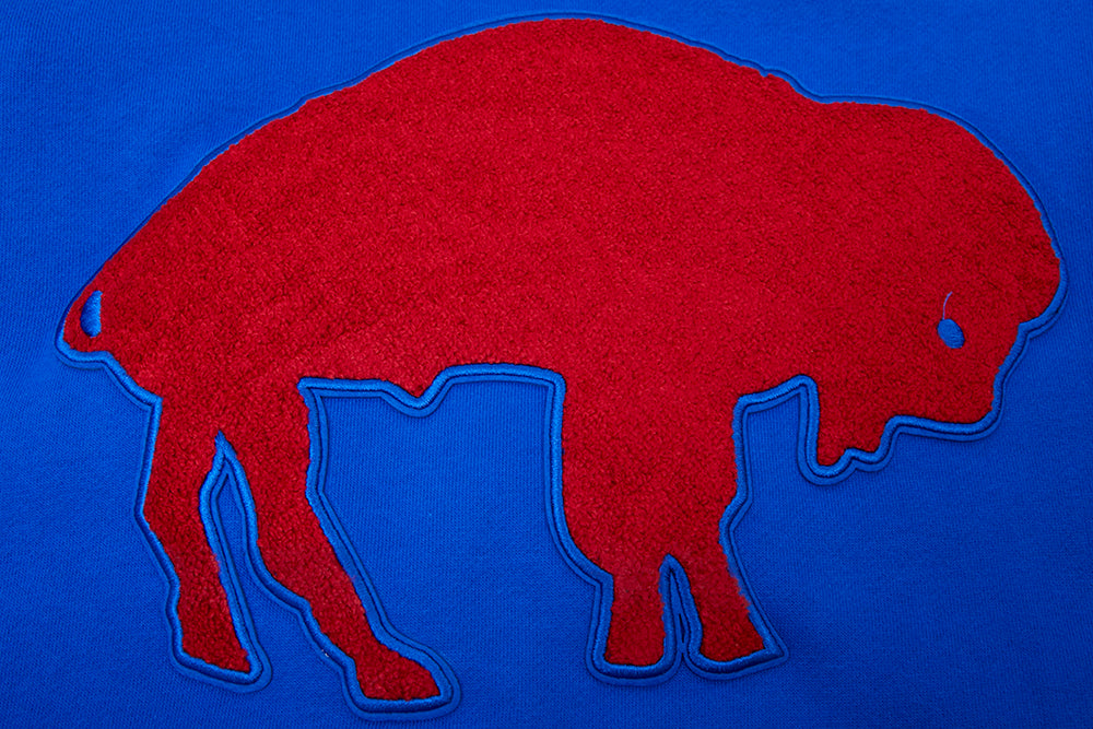 NFL BUFFALO BILLS RETRO CLASSIC MEN'S PULLOVER HOODIE (ROYAL BLUE/RED)