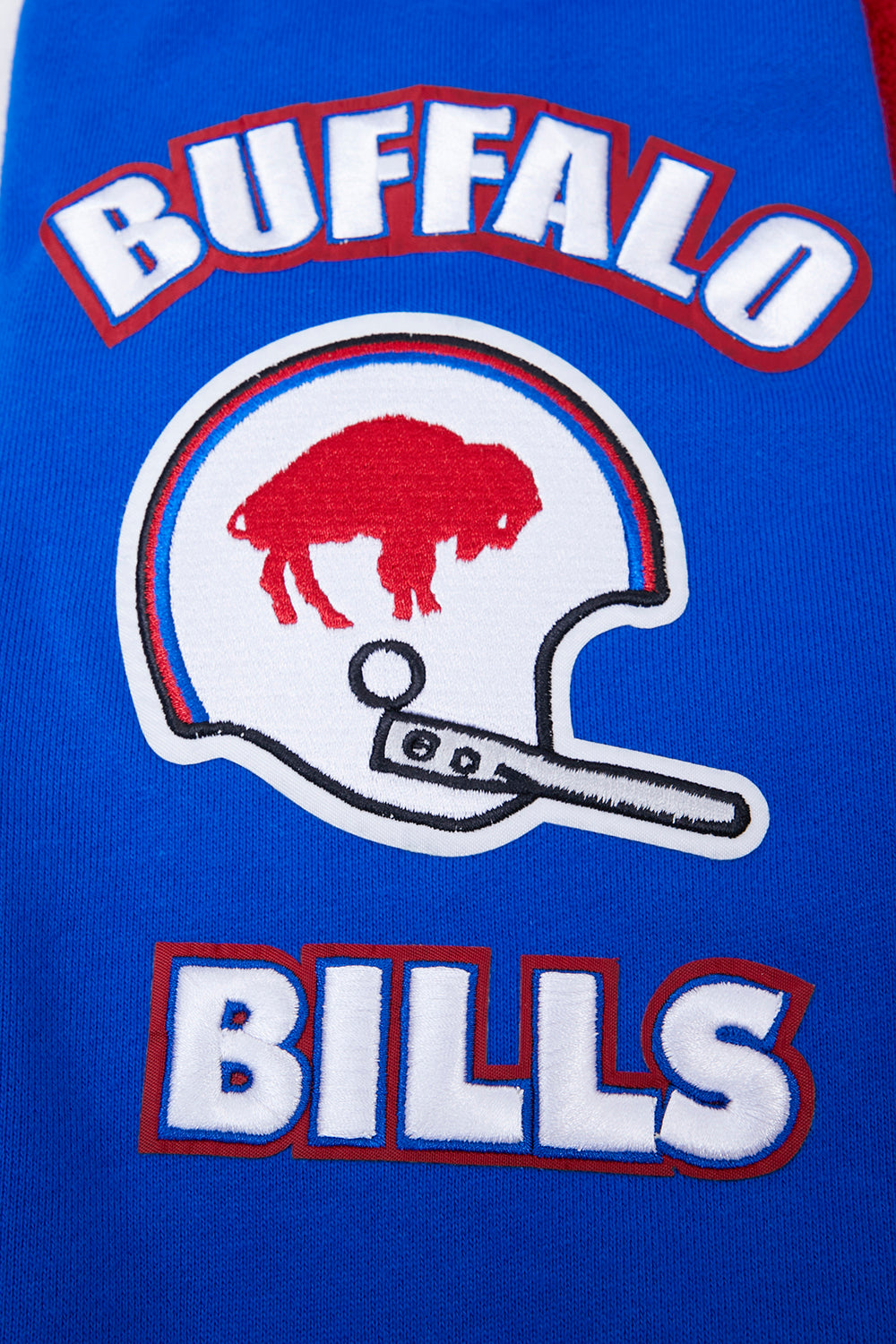 NFL BUFFALO BILLS RETRO CLASSIC MEN'S PULLOVER HOODIE (ROYAL BLUE/RED)
