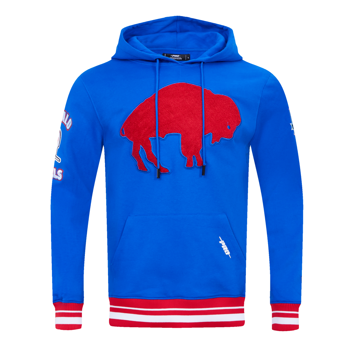 NFL BUFFALO BILLS RETRO CLASSIC MEN'S PULLOVER HOODIE (ROYAL BLUE/RED)