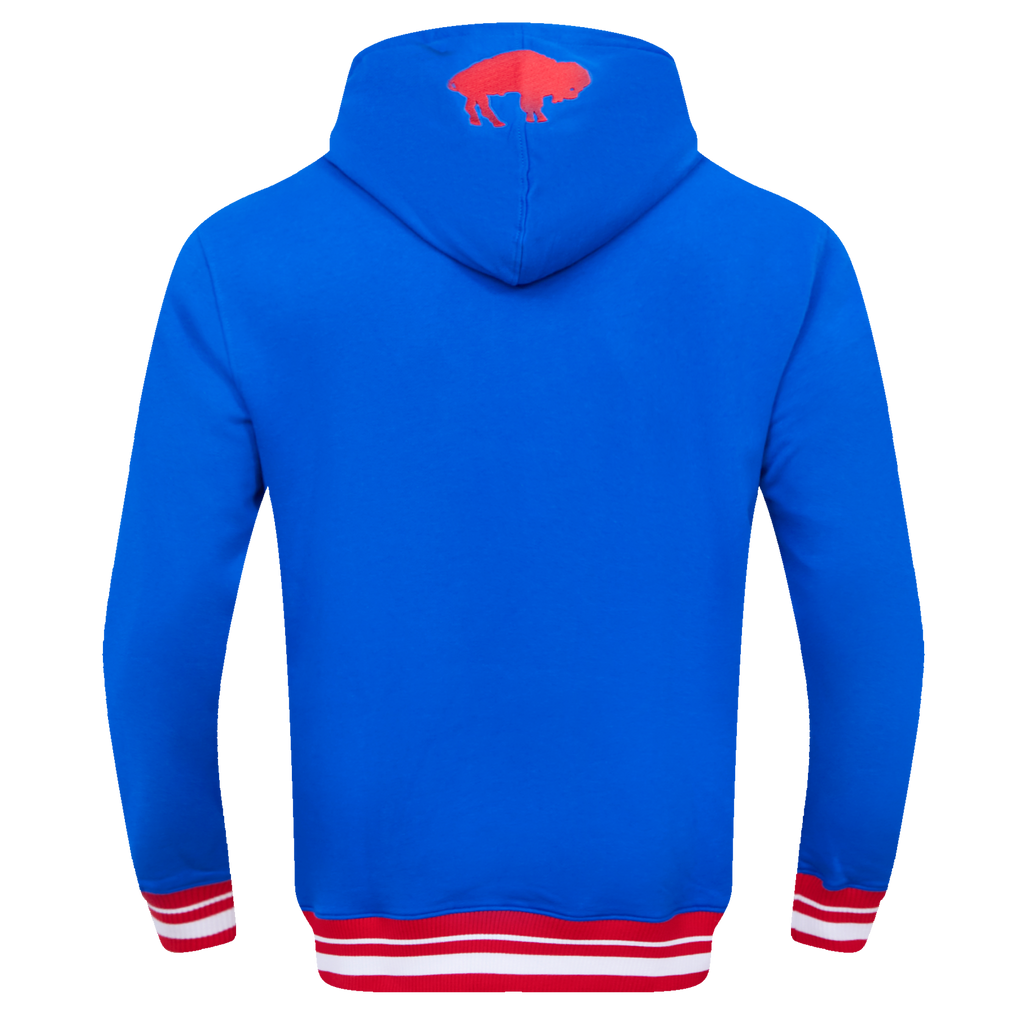 NFL BUFFALO BILLS RETRO CLASSIC MEN'S PULLOVER HOODIE (ROYAL BLUE/RED)