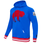 NFL BUFFALO BILLS RETRO CLASSIC MEN'S PULLOVER HOODIE (ROYAL BLUE/RED)
