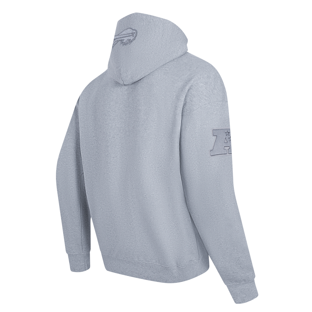 NFL BUFFALO BILLS NEUTRAL CHANDAIL À CAPUCHON À ÉPAULES TOMBANTES POUR HOMME (GRIS CHINÉ FONCÉ)