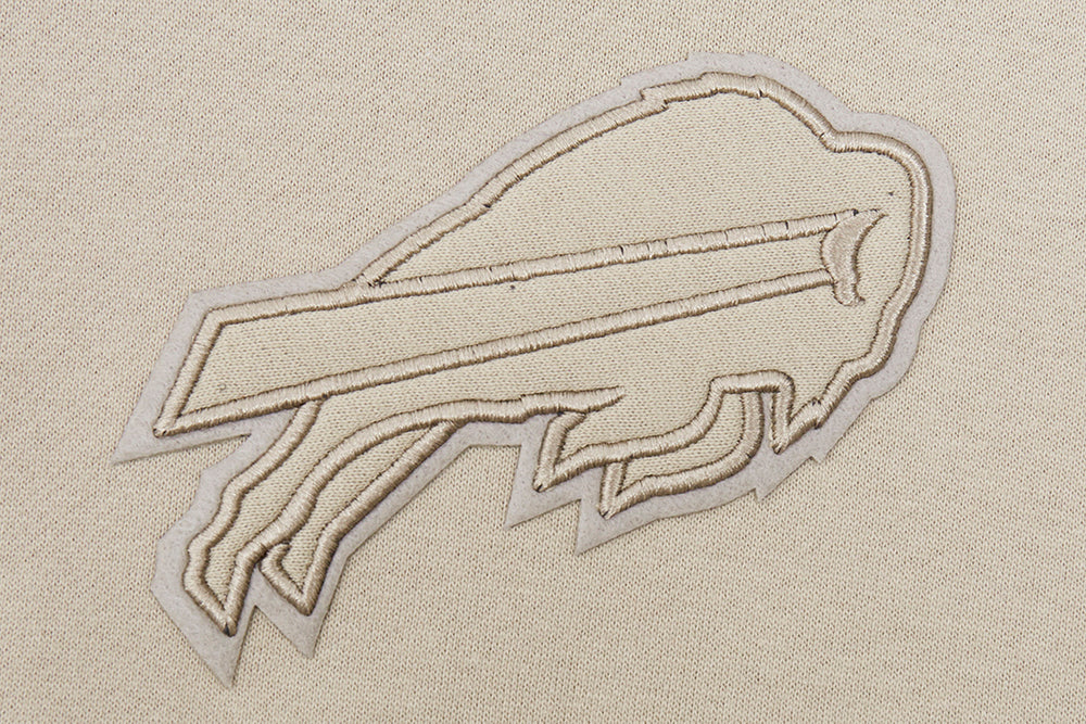 NFL BUFFALO BILLS NEUTRAL DROP SHOULDER FLEECE PULLOVER HOODIE (TAUPE)