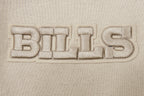 NFL BUFFALO BILLS NEUTRAL DROP SHOULDER FLEECE PULLOVER HOODIE (TAUPE)