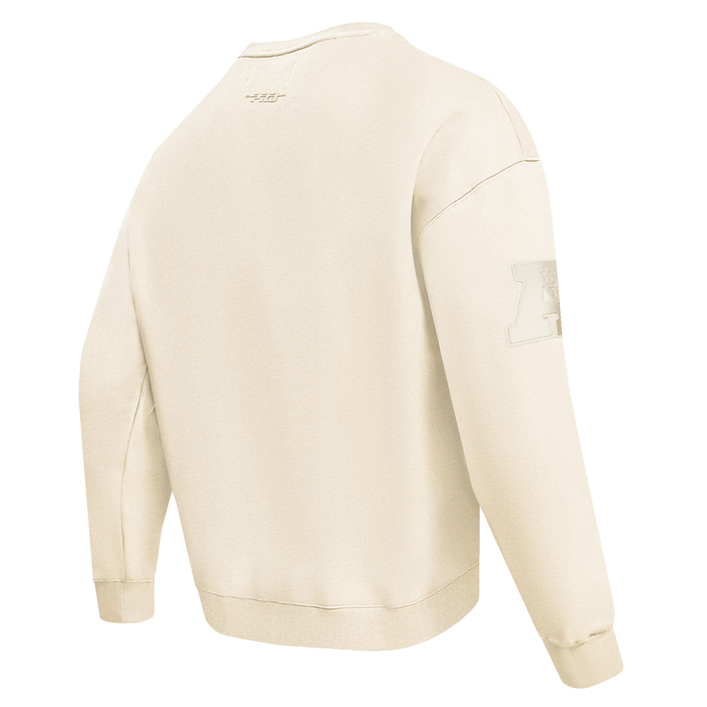 NFL BUFFALO BILLS NEUTRAL CHANDAIL À COL ROND EN MOLLETON À ÉPAULES TOMBANTES (COQUILLE D'ŒUF)