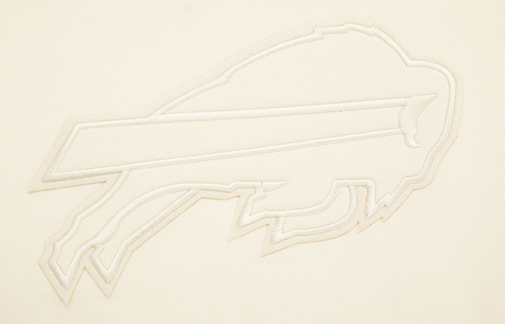 NFL BUFFALO BILLS NEUTRAL CHANDAIL À COL ROND EN MOLLETON À ÉPAULES TOMBANTES (COQUILLE D'ŒUF)