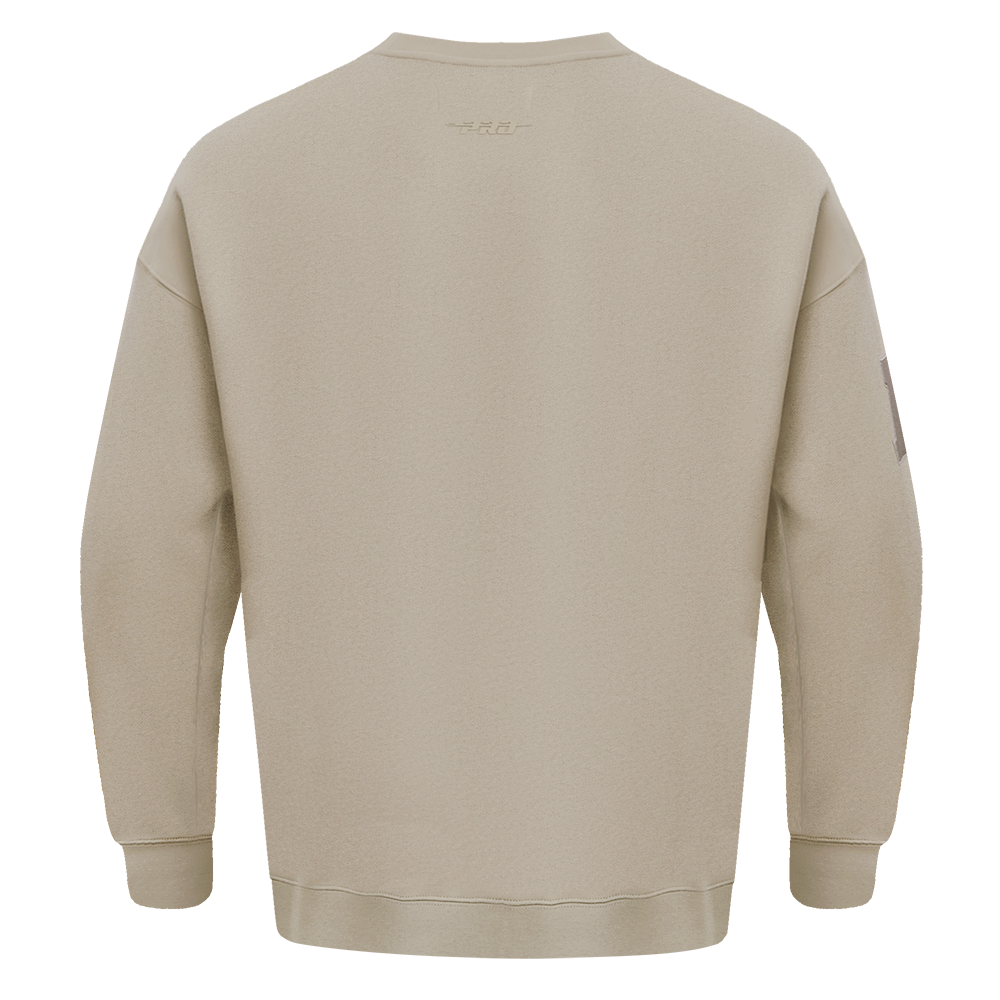 NFL BUFFALO BILLS NEUTRAL DROP SHOULDER FLEECE CREWNECK (TAUPE)