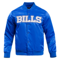 NFL BUFFALO BILLS BIG LOGO MEN'S NO FILL SATIN JACKET (ROYAL BLUE)