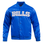 NFL BUFFALO BILLS BIG LOGO MEN'S NO FILL SATIN JACKET (ROYAL BLUE)