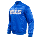 NFL BUFFALO BILLS BIG LOGO MEN'S NO FILL SATIN JACKET (ROYAL BLUE)