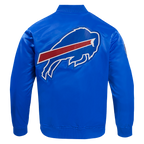 NFL BUFFALO BILLS BIG LOGO MEN'S NO FILL SATIN JACKET (ROYAL BLUE)