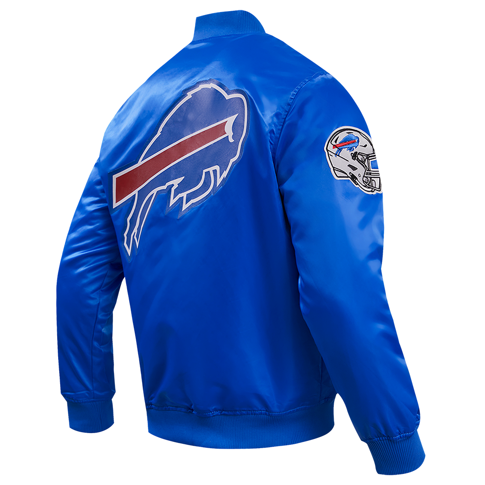 NFL BUFFALO BILLS BIG LOGO MEN'S NO FILL SATIN JACKET (ROYAL BLUE)